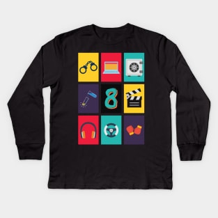 Sense8 Flat Icons Kids Long Sleeve T-Shirt